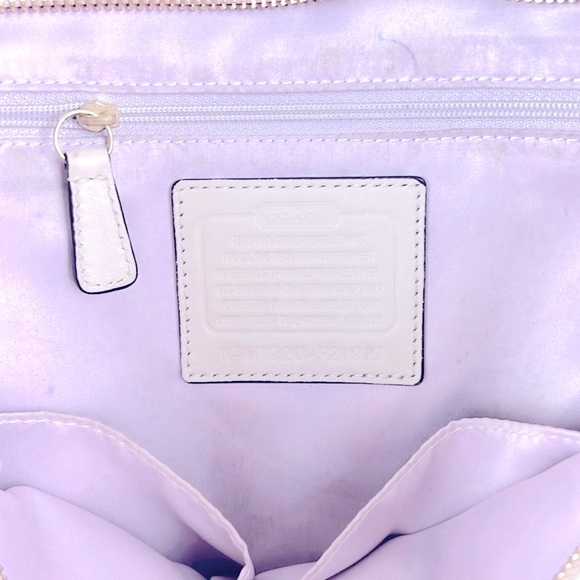 COACH Alexandra Signature C Gorgeous Canvas Cream and Tan Shoulder handbag. - Picture 16 of 16